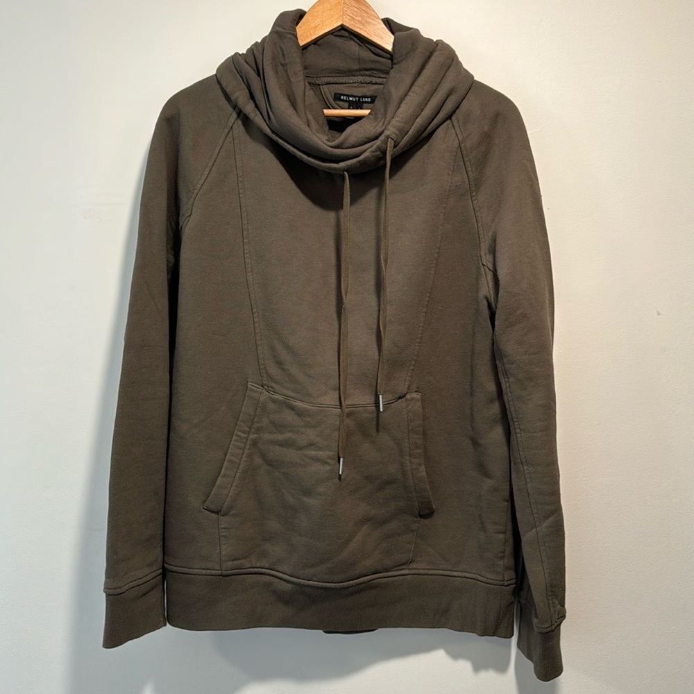 Men’s Helmut Lang Olive Green Hoodie - Size L EUC